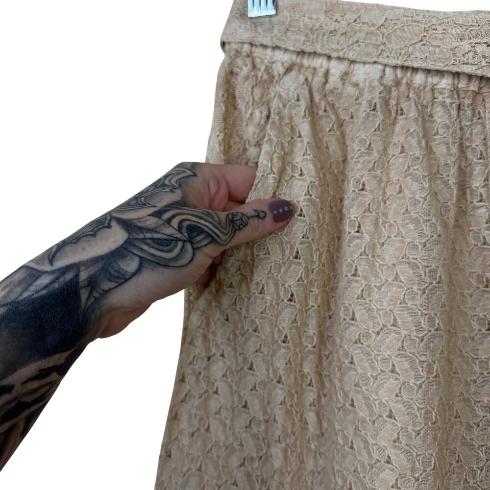 NEW Young Threads Desert Dream Cloud Latte Tiered Lace Net Trims Cotton Pants - Picture 12 of 16